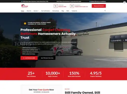 Extreme Carpet Cleaning LLC website by WP Developers